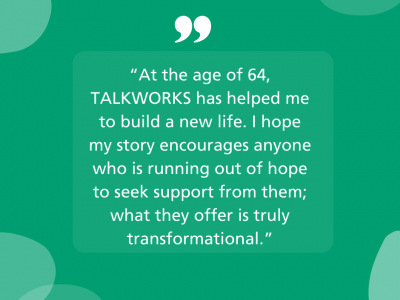 Richard shares his gratitude to TALKWORKS for getting his life back on track