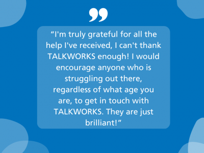 80 year old TW thanks TALKWORKS for helping her recovery