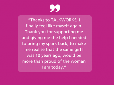 Ella shares her story and thanks TALKWORKS